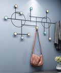 Heavy Duty Wall Mount Coat Hooks Built Tough With Premium Iron Metal, stylish Nordic design with hanging bag and scarf.