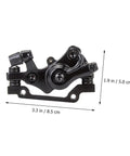 Heavy Duty Aluminum Alloy Disc Brake Caliper Pair With Badass Stopping Power For Trail Blazing And City Cruising Snappy Install And Dependable Hand Grip, matte black, 3.3in by 1.9in.