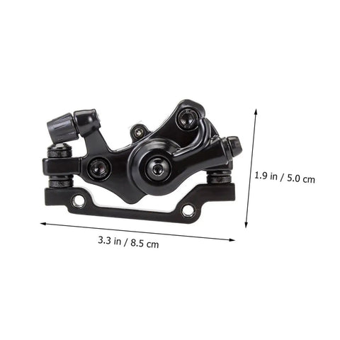 Heavy Duty Aluminum Alloy Disc Brake Caliper Pair With Badass Stopping Power For Trail Blazing And City Cruising Snappy Install And Dependable Hand Grip, matte black, 3.3in by 1.9in.