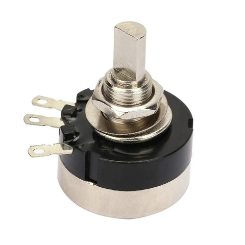 5K Carbon Film Potentiometer Rotary Wire Potentiometer With High Precision And Low Temperature Drift, side view showing connectors