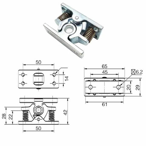 Beefy Double Roller Catch Heavy Duty Spring Loaded Latch Pin Push To Open Door Lock For Trailers RV Cabinets Sheds Zinc Alloy Durable Quick Release Holder With Screws