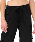 Women's Hiking Cargo Shorts With Quick Dry Fabric Multiple Pockets And Zipper Closure Built For Boating And Camping in Black XL