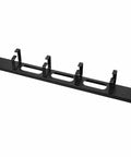 1U 19 Inch Server Rack Cable Management Panel Heavy Duty Steel Horizontal Patch Cord Organizer With Four Ring Pass Through Design.