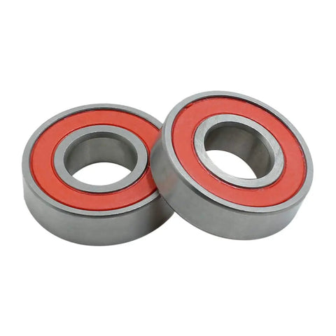 Two Pack Double Sealed Deep Groove Ball Bearing 12mm By 28mm By 8mm 6001RS High Speed Low Friction Automotive Grade Bearings