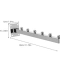 Waterfall Hooks For Slatwall Wall Mounted Clothes Hanger Rack With 6 Ball Bearings Easy Install 11.81 Inches metal display