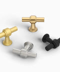 10 Pack Champagne Bronze Cabinet Knobs, 1.46 Inch 37mm Single Hole Rectangle Drawer Pulls For Bathroom Cabinets, Dresser Knobs And Handles, Solid Zinc Alloy, Easy Install, Durable Hardware ZH0069; assorted finishes