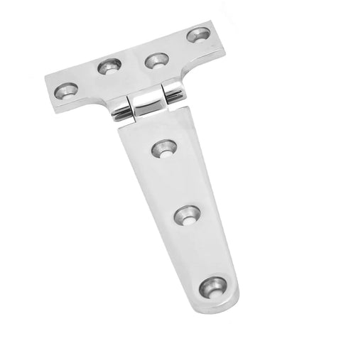 Beefy Heavy Duty T Type Door And Gate Hinge In 316 Stainless Steel built to last, weather resistant, 151x75x4.5 mm, for outdoor use.
