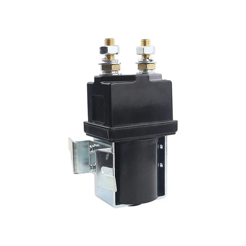 Heavy Duty DC Contactor For Electric Vehicles Built Tough Under Hood, black and metal switch with terminals for reliable power control.