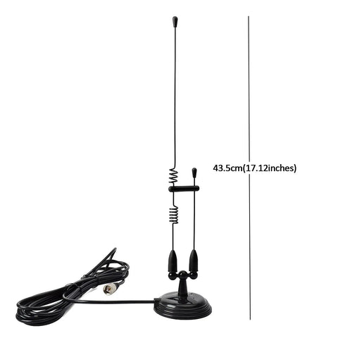 Beefy Dual Band VHF UHF Magnetic Base Antenna For 2m And 70cm Radios With 3.5 Inch Mount And 13 Foot RG58 Cable PL259 UHF Male