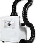 Portable Welding Fume Extractor For Desktop Use With Dual Ports, 3-Stage Purifier, shown with flexible hose