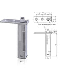 Image of Self Closing Reversible Door Hinge For Refrigerator And Cabinet Doors Automatic Pivot Zinc Alloy Durable Stainless Steel Build.
