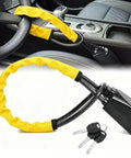 Heavy Duty Braided Steel Car Security Cable Lock For Chevrolet Volt Bolt Euv Blazer Ev Anti Theft Parking Guard with yellow sleeve