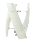 100W 12V Vertical Axis Wind Turbine Kit with 3 blades and controller, marine grade for boats, front view.