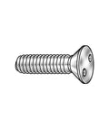 Premium Tamper Proof Machine Screws 4-40 By 1/4 Inch Flat Head Stainless Steel Fasteners side view with spanner drive.