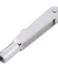 Beefy Steel Quick Link Clevis Replacement Parts For RC Airplane 10 Pack M3 Size shown in profile view with silver metallic finish.