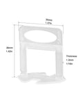 1000 Tile Leveling Clips For DIY Ceramic Tile And Stone Installations, Leveling Spacers For Floor And Wall Tiles, 1.5mm Grout Joint