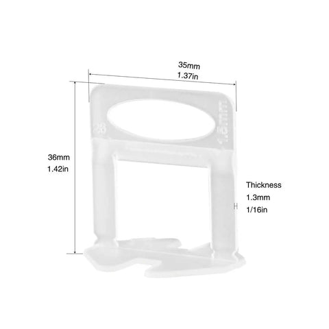 1000 Tile Leveling Clips For DIY Ceramic Tile And Stone Installations, Leveling Spacers For Floor And Wall Tiles, 1.5mm Grout Joint