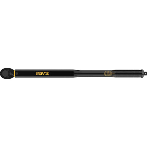 Three Quarter Inch Drive Click Torque Wrench 30 To 300 Foot-Pounds, 40.7 To 406.8 Nm, Pre-Calibrated To Four Percent With Calibration Certificate