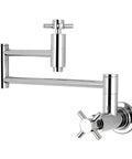 Concord Pot Filler Wall Mount Polished Chrome Finish with Drip Free Ceramic Disc Cartridge, Half Inch NPT, 20 Inch Reach