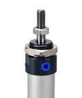 Close-up of Heavy Duty Pneumatic Air Cylinder MAL16 500mm Stroke, 16mm Bore, M6 Piston Rod Thread, Aluminum Alloy Body