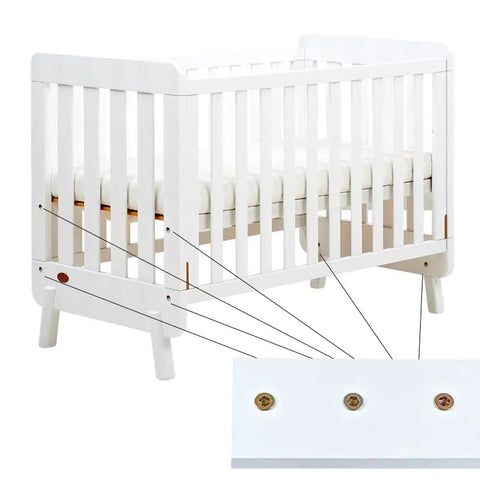 60 Pcs 5/16-18 Threaded Wood Inserts For Furniture And Cabinets in white crib assembly detail
