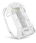 Upgraded Ice Maker Replacement Kit Compatible With Electrolux And Frigidaire Refrigerators, Includes 243297609 And 243297613, Replacement Ice Maker Assembly For FRSS2323AW, Easy Install, Durable Performance, Fast Ice On Demand, white component with wiring harness, side view