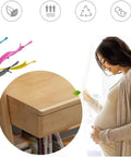 Huge 30 Inch Solid Wood Lazy Susan Turntable For Dining Tables, eco-friendly corner detail, symbols, and pregnant woman