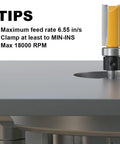 4 Pc Pattern Flush Trim Router Bit Set With 1/4 Inch Shank And Heavy Duty Carbide Woodworking Bits featuring smooth edge trimming tips.