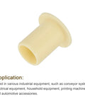 8mm ID 10mm OD Flanged Sleeve Bearing Kit POM Plastic Bushing 15mm Length Yellow 8 Pack for DIY Projects