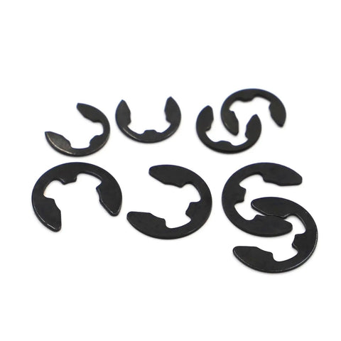 65Mn Steel E Clip Circlip Retaining Ring Washer Set For Shaft Fasteners M2 To M24 Including M3.5 M9 And M13 Ten Pieces Pack