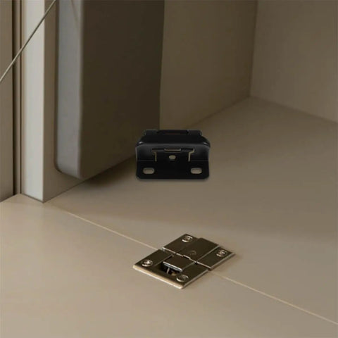 Six Pack Self-Closing Semi-Concealed RV And Cabinet Door Hinges In Cold Rolled Steel For Travel And Camper Use in cabinet installation
