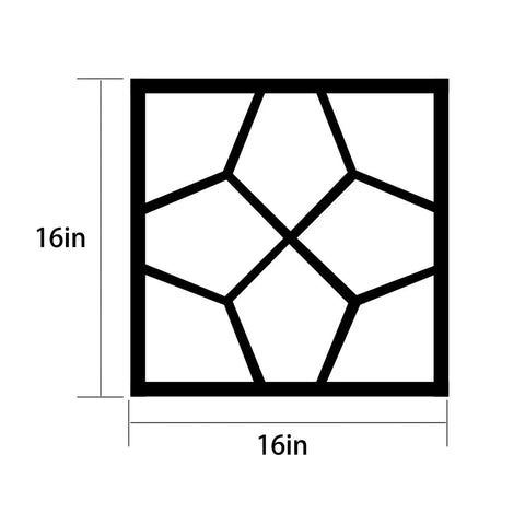 Diagram of a Two Pack Easy To Use DIY Concrete Molds And Forms For Garden Walkways And Patios 15.7 Inch Square 1.6 Inch Thick