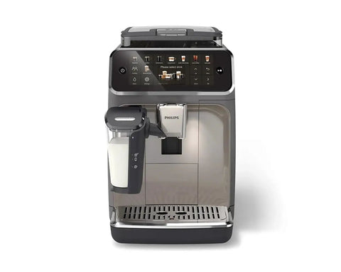 LatteGo Automatic Espresso Machine With 20 Drinks Varieties, Intuitive Touch Display, SilentBrew Quiet Operation, front view