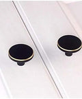 Top Tier Real Deal Copper Cabinet Knobs For Drawers And Cupboards, Slick Retro Round Door Handles With Included Screws on white cabinets.