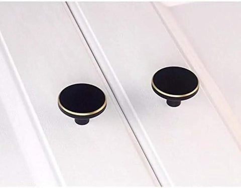 Top Tier Real Deal Copper Cabinet Knobs For Drawers And Cupboards, Slick Retro Round Door Handles With Included Screws on white cabinets.