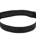 All Day Comfort Adjustable Elastic Headlamp Strap Replacement For Most Headlamps No Slip Band with silicone grip, black color