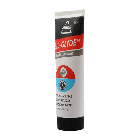 AGS SIL-Glyde brake lubricant tube, 4 oz, silicone-based, for disc brake squeal