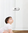 4 Pack Babyproof Cabinet Locks For Cabinets Drawers And Fridges Adjustable Length Easy Install White ABS Safety Locks on cabinet