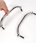 Rock Solid 9 Inch 304 Stainless Steel Grab Bar Set, smooth polished handrail, two bars, hand held for grips in wet areas.