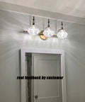 Vintage Brass Vanity Light Fixtures For Bathroom Lighting Retro Brass Vanity Sconces over mirror