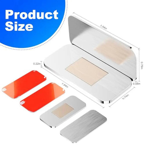 Slim Stainless Steel Magnetic Cabinet Door Catch Set Ultra Thin Latches With Adhesive Easy Install Pack Of 10 product size and design