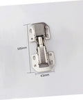 Four Inch Soft Close Concealed Cabinet Hinges With Damping For Kitchen And Closet, Steel Wardrobe Hinges Set Of 4, size 105mm x 43mm.