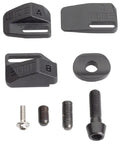 Assorted components of Force Etap AXS Front Derailleur Parts Kit With Wide Gear Compatibility for road and gravel bikes.