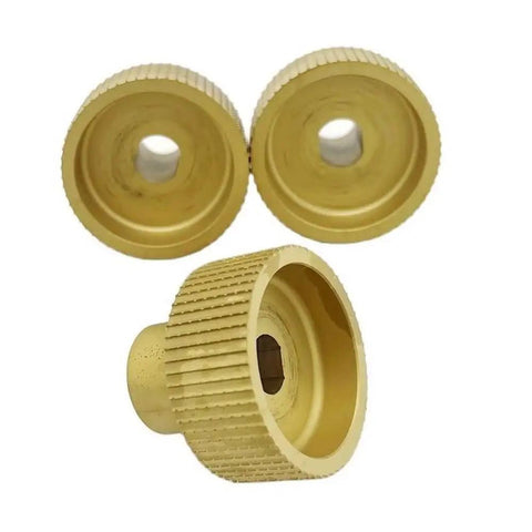 Three Pack JDC1013 Tensioning Wheel Spare Parts For JDC1316 Battery Powered Plastic Strapping Tool Fits JDC13 And JDC16 Models, three brass wheels