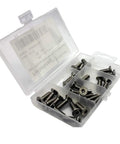 Killer Quality A2 Stainless Steel Socket Countersunk Screws M3 X 12mm Hex Drive Flat Head Bolts 100 Pcs in storage case