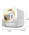 Super Compact Countertop Dishwasher No Stress Setup Smart Controls Triple Layer Filter Pull Out Basket, dimensions 420mm x 450mm x 448mm