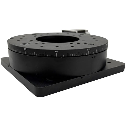 Two Phase Stepper Driver Rotary Stage Handles 4.2 Amps For 42 57 86mm Motors with mounting holes and a graduated scale.