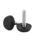 Screw In Threaded Leveling Foot Set, One Quarter Inch By Twenty Threads Per Inch, Ten Pcs, black furniture glide feet