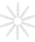 Huge Deal 10 Pack Plastic Hose Repair Kit With Double Ended Barbed Fittings For Washing Machine Pipes Garden Hoses Instant No Tool Leak Fix Up Quick Coupler Adapter, 10 white connectors