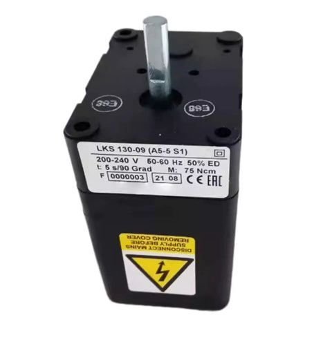 LKS130-09 Damper Actuator Heavy Duty Electric Motor Slick Zone Control For HVAC Air Flow Modulating Rotary Valve side view showing connector.